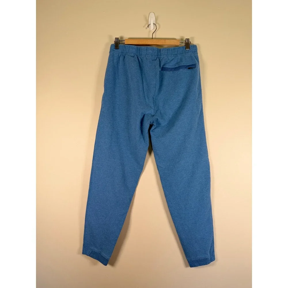 Mack Weldon Ace Sweatpants Blue Heather Large Tapered Joggers Cotton Blend